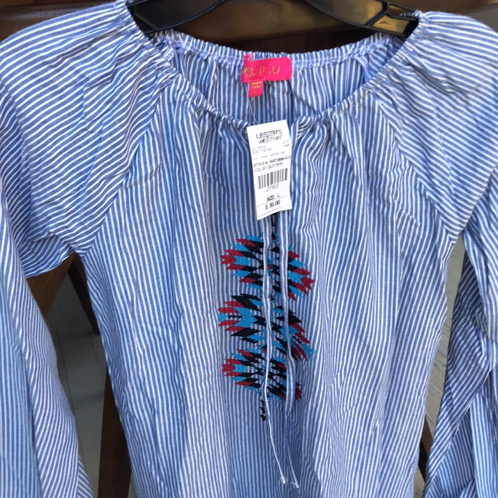 NWT me.n.u. designer girls top size L